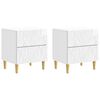 vidaXL &Ouml;&ouml;kapp 2 pcs K&otilde;rgl&auml;ikega valge 43 x 34,5 x 48 cm Tehispuit