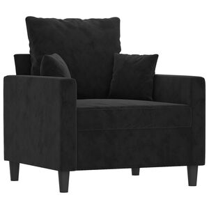 vidaXL tugitool, must, 60 cm, samet