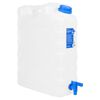 vidaXL veekanister kraaniga, l&auml;bipaistev, 20 l, plast