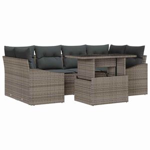 vidaXL Aia Diivanikomplekt ladustamisega 7 pcs Hall Pol&uuml;rooster