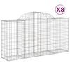 vidaXL kaarekujulised gabioonkorvid 8 tk, 200x50x100/120 cm, raud