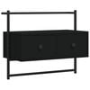 vidaXL seinale kinnitatav telerikapp, must, 60,5x30x51 cm, tehispuit