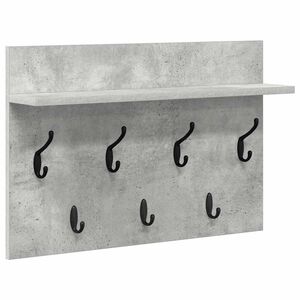 vidaXL Seinale kinnitatav riidepuu riiuliga Betoonhall 60 x 40 x 12 cm