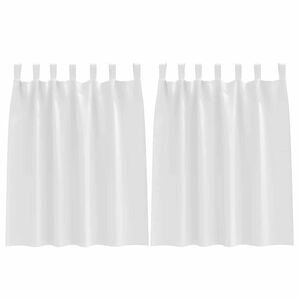 vidaXL Kardinad r&otilde;ngastega 2 pcs PUHAS VALGE 140 x 140 cm Pol&uuml;ester