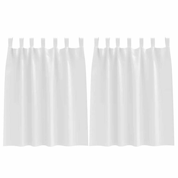 vidaXL Kardinad rõngastega 2 pcs PUHAS VALGE 140 x 140 cm Polüester