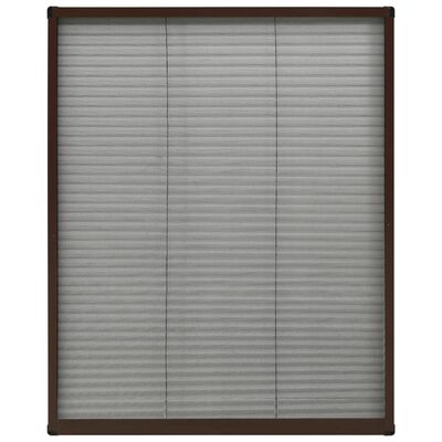 vidaXL plisseeritud putukavõrk aknale, alumiinium, pruun 80 x 100 cm