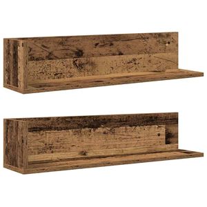 vidaXL seinariiulid 2 tk, must, 75 x 16,5 x 16,5 cm, tehispuit