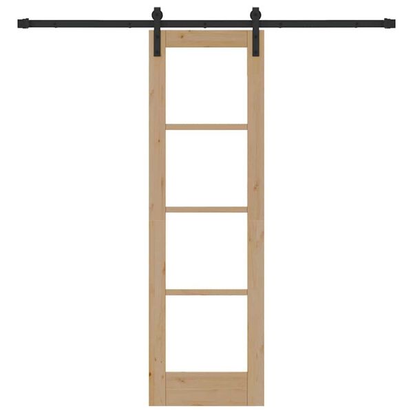 vidaXL Libisev uks ORKDAL Looduslik ja must 61 x 198,5 cm