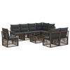 vidaXL Aia Diivanikomplekt 9 pcs Hall pol&uuml;rotang