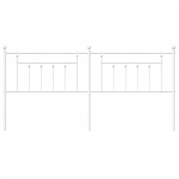 vidaXL metallist voodipeats, valge, 200 cm