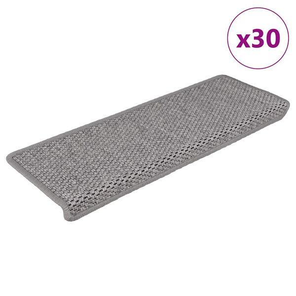 vidaXL isekleepuv trepivaip, 30 tk, 65x21x4 cm, platina