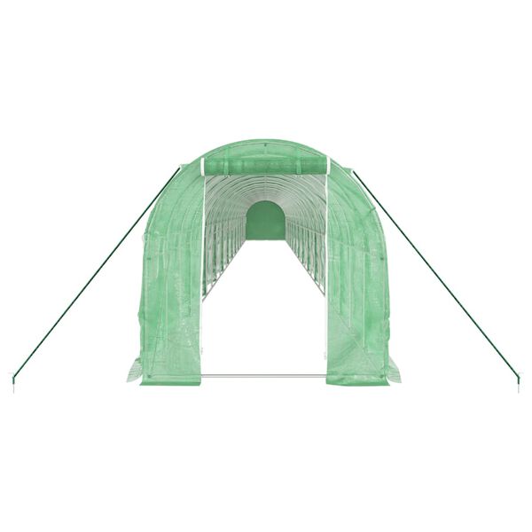 vidaXL kasvuhoone terasraamiga, roheline, 48 m&sup2;, 24x2x2 m