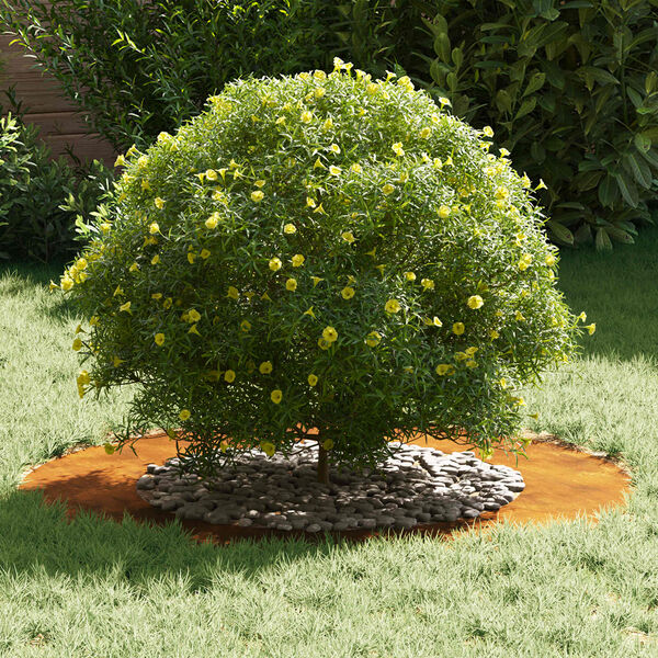 vidaXL sobiv lame puu rõngale Pruun Ø50 / 80 cm Kulunud teras