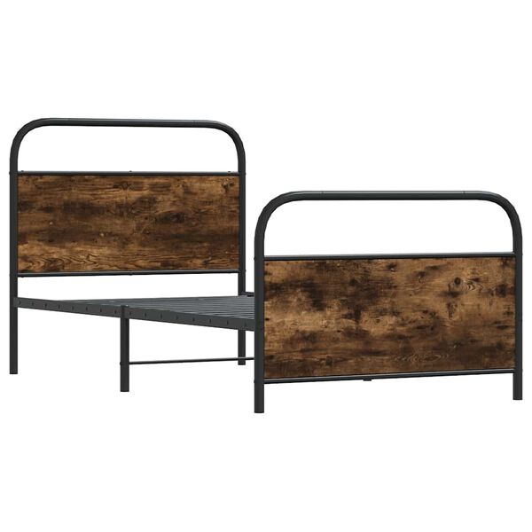 vidaXL voodiraam ilma madratsita, suitsutatud tamm, 90x190 cm