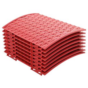vidaXL J&otilde;ulupuuseelik Punane &Oslash; 65 x 24 cm Plastmass