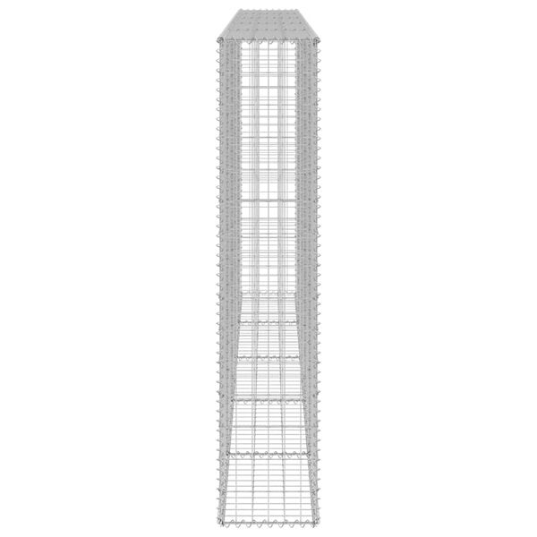 vidaXL kattega gabioonsein, tsingitud teras, 300 x 30 x 150 cm
