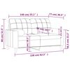 vidaXL 2-kohaline diivan patjadega, pruunikashall, 140 cm, kangas