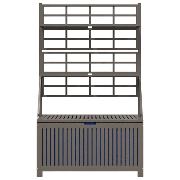 vidaXL võreseinaga hoiukast, hall, 99 x 50 x 160 cm, akaatsiapuit