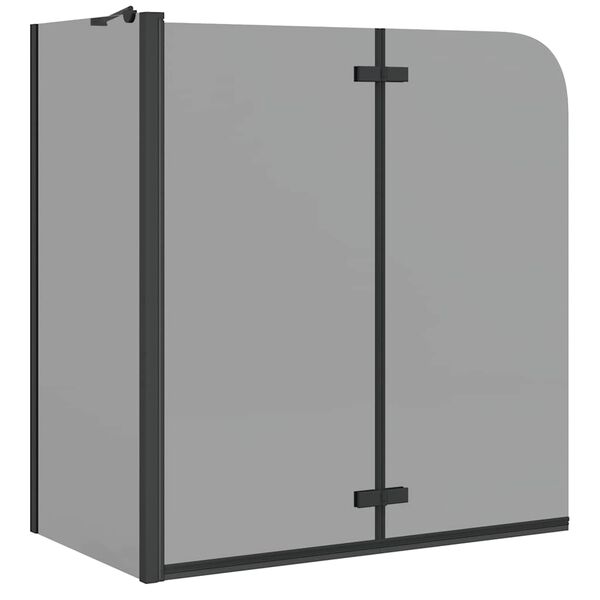 vidaXL Duši Kest Must 120 x 68 x 130 cm ESG Klaas ja Alumiinium