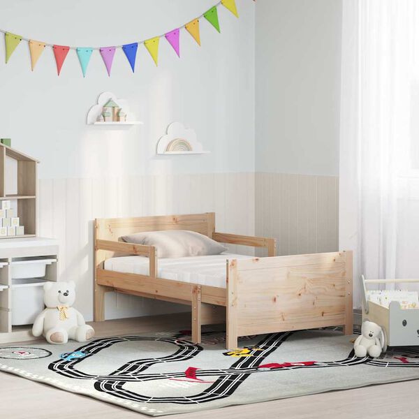 vidaXL Voodi raam madratsiga peaga Pruun 80 x 200 cm Tahke m&auml;nd