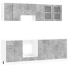 vidaXL K&ouml;&ouml;gikappide komplekt Lyon 8 pcs 240 x 46 x 81,5 cm Tehispuit