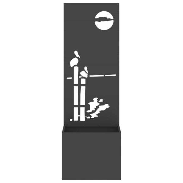 vidaXL Aia privaatsuse kate Must 50 x 140 cm K&uuml;lmpruun teras