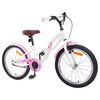 vidaXL Laste Bike 18 Tolli 5-7 aastastele Valge