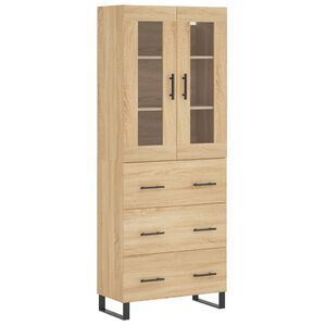 vidaXL k&otilde;rge kapp, Sonoma tamm, 69,5 x 34 x 180 cm, tehispuit