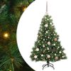 vidaXL Tehisj&otilde;ulupuu koos 150 LED-iga Roheline 120 cm PE ja PVC