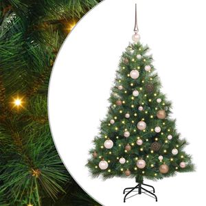 vidaXL Tehisj&otilde;ulupuu koos 150 LED-iga Roheline 120 cm PE ja PVC