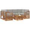 vidaXL Diivanikomplektid 7 pcs Looduslik ja Hele Hall Tugev akatsiapuu