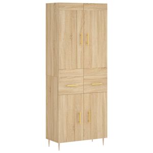 vidaXL k&otilde;rge kapp, Sonoma tamm, 69,5 x 34 x 180 cm, tehispuit