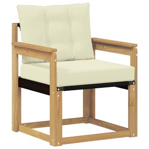 vidaXL &Otilde;uesohva Tugev acacia puit ja Textilene Valge