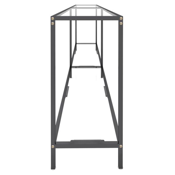 vidaXL konsoollaud, l&auml;bipaistev, 220 x 35 x 75,5 cm, karastatud klaas