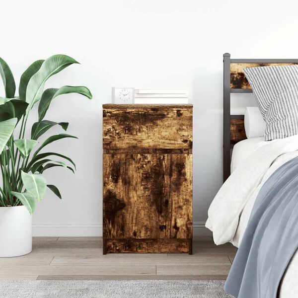 vidaXL &ouml;&ouml;kapp, suitsutatud tamm, 39x35x65 cm, tehispuit