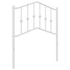 vidaXL metallist peatsi vahetatav voodipeatsi, valge, 75 cm