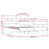vidaXL metallist voodiraam ilma madratsita suitsutatud tamm 160x200 cm