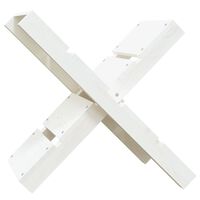 vidaXL küttepuude alus, valge, 47 x 39,5 x 48 cm, männipuit