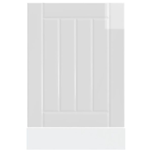 vidaXL Nõudepesumasina paneel, Lucca, kõrgläikega valge, tehispuit