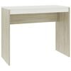 vidaXL kirjutuslaud, valge ja Sonoma tamm 90x40x72 cm tehispuit