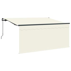 vidaXL Kokkuvolditav varikatus cream 300 x 200 cm