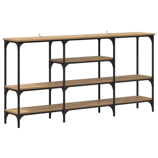 vidaXL Konsoollaud riiuliga k&auml;sit&ouml;&ouml;tamm 160 x 29 x 80 cm Tehispuit