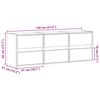 vidaXL teleri seinakapp LED-tuledega, hall Sonoma tamm 130x31x45 cm