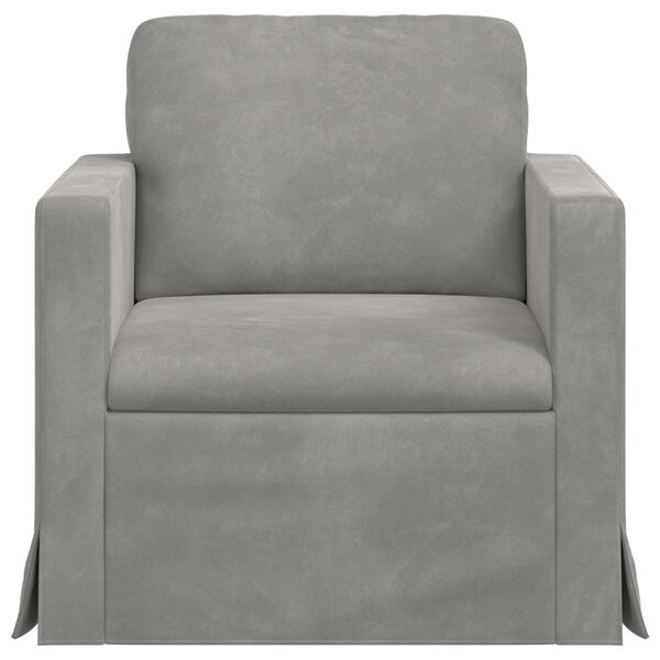 vidaXL Diivan Helehall &Uuml;ldm&otilde;&otilde;tmed: 78 x 78 x 80 cm (L x S x K) Samet