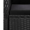 vidaXL 9-osaline aiam&ouml;&ouml;bli komplekt patjadega, must, pol&uuml;rotang