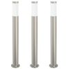 vidaXL pollarvalgustid 3 tk 80 cm roostevabast terasest IP44