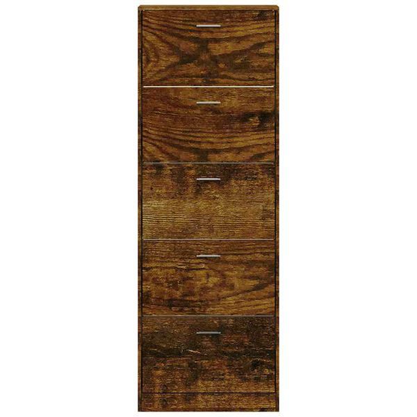 vidaXL jalatsikapp, suitsutatud tamm, 59x17x169 cm, tehispuit