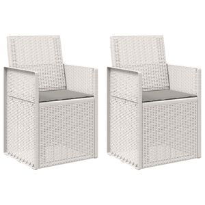 vidaXL Aia Toitlustustoolid 2 pcs Valge ja helehall PP