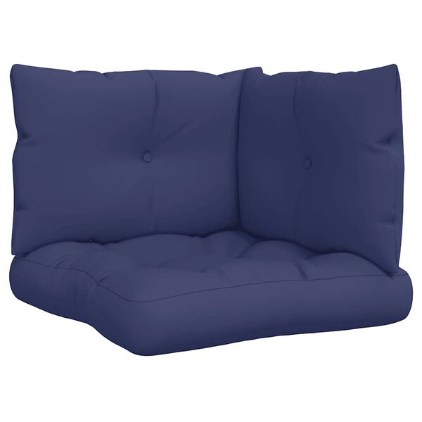 vidaXL euroaluse istmepadjad 3 tk, tumesinine, oxford kangas
