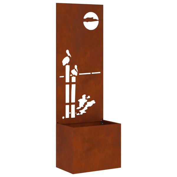 vidaXL Aia privaatsuse kate Rooste 50 x 32 x 150 cm Kulunud teras